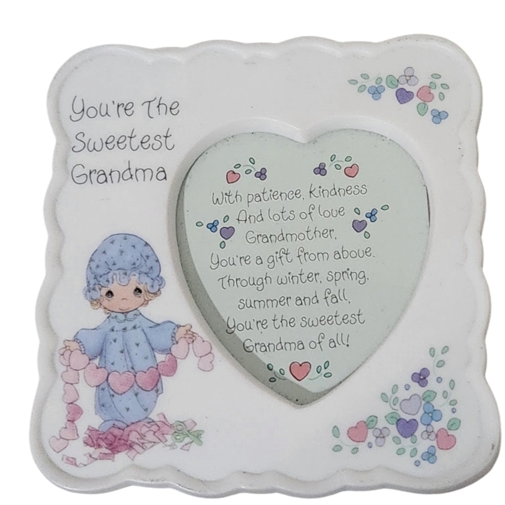 Vintage Precious Moments Sweetest Grandma Decorative Plaque